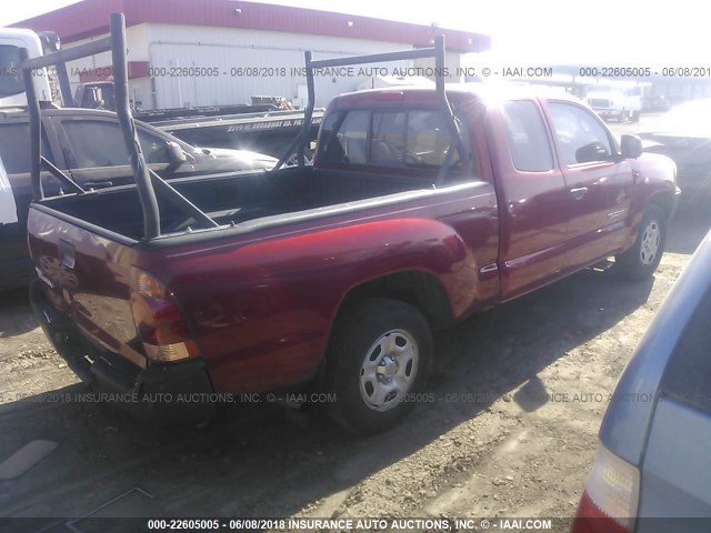 5TETX22N07Z456958 - 2007 TOYOTA TACOMA ACCESS CAB Rot Foto 4