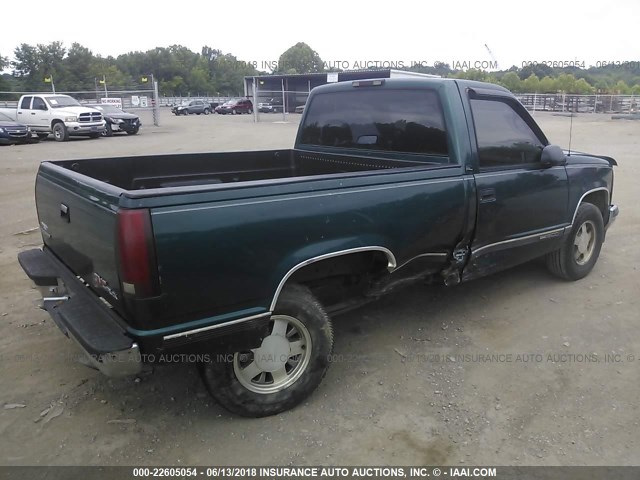 1GTEC14M1TZ502290 - 1996 GMC SIERRA C1500 GREEN photo 4