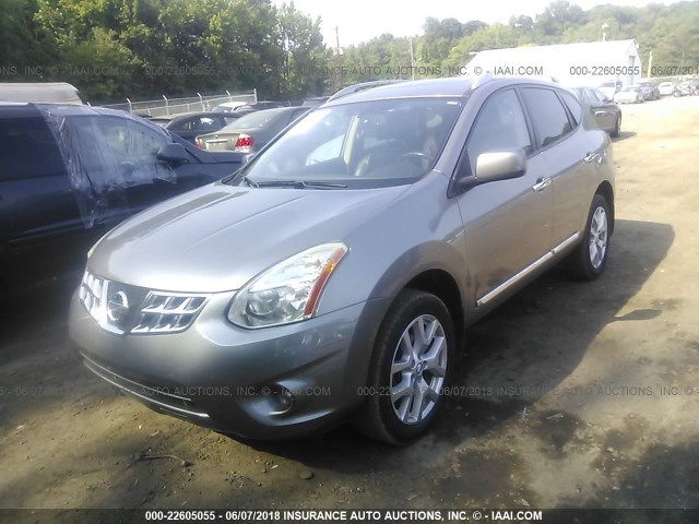 JN8AS5MVXBW265370 - 2011 NISSAN ROGUE S/SV/KROM GRAY photo 2