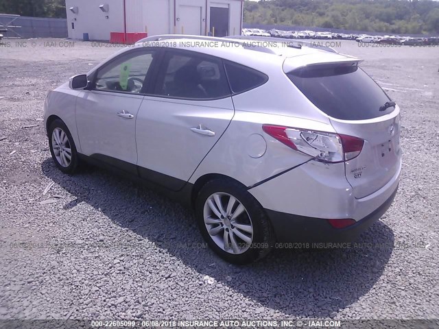 KM8JU3AC7CU489394 - 2012 HYUNDAI TUCSON GLS/LIMITED 银色 照片 3