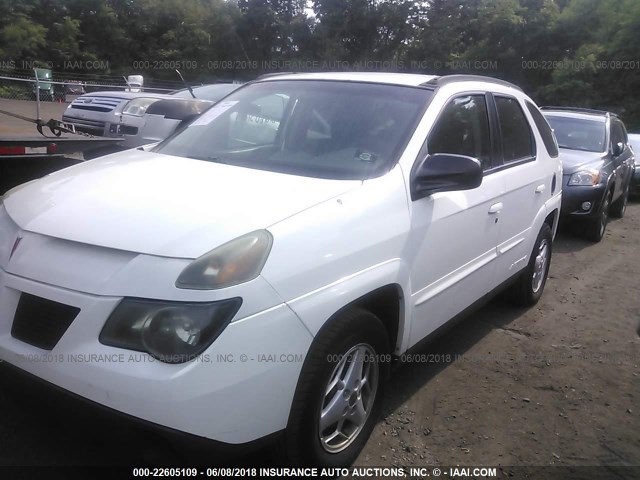 3G7DB03E64S579088 - 2004 PONTIAC AZTEK WHITE photo 2