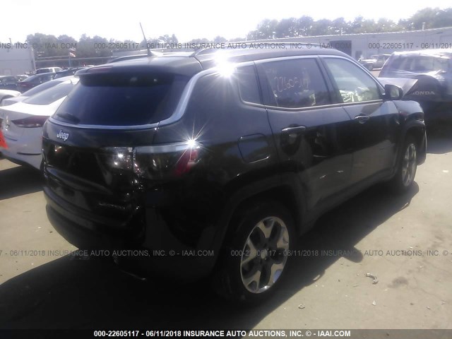 3C4NJDCB3JT199461 - 2018 JEEP COMPASS LIMITED BLACK photo 4