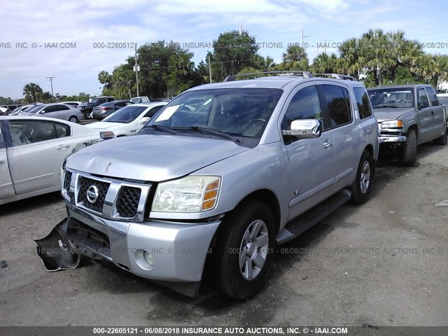 5N1AA08A85N704791 - 2005 NISSAN ARMADA SE/LE SILVER photo 2