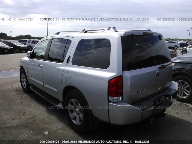 5N1AA08A85N704791 - 2005 NISSAN ARMADA SE/LE SILVER photo 3