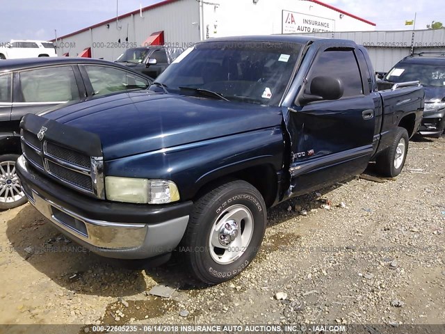 1B7HC13Y91J274312 - 2001 DODGE RAM 1500 BLUE photo 2