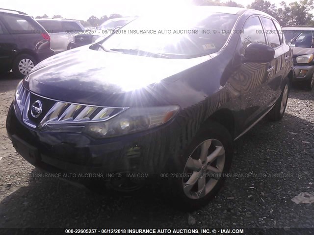 JN8AZ1MW5AW104131 - 2010 NISSAN MURANO S/SL/LE BLACK photo 2