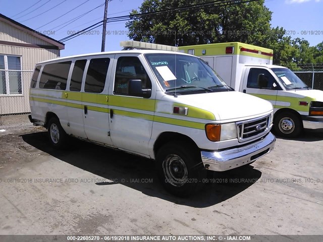 1FTSS34P45HA65048 - 2005 FORD ECONOLINE E350 SUPER DUTY VAN WHITE photo 1