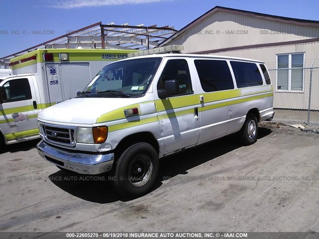 1FTSS34P45HA65048 - 2005 FORD ECONOLINE E350 SUPER DUTY VAN WHITE photo 2