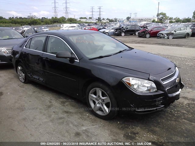 1G1ZG57B69F206577 - 2009 CHEVROLET MALIBU LS BLACK photo 1