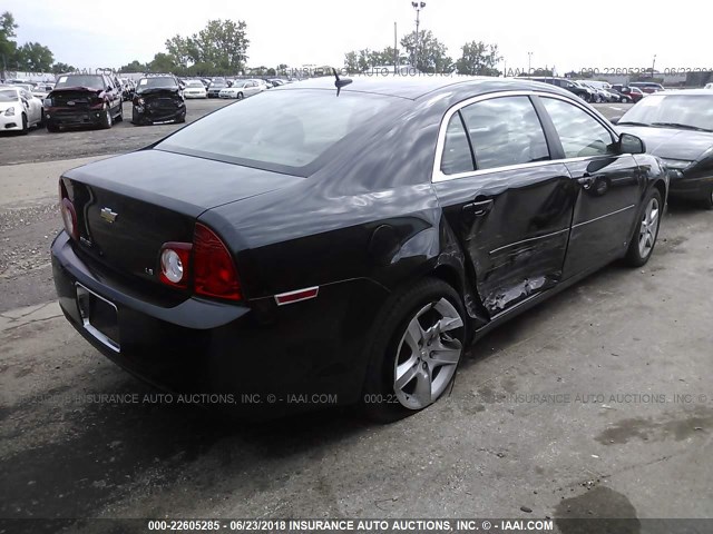 1G1ZG57B69F206577 - 2009 CHEVROLET MALIBU LS BLACK photo 4