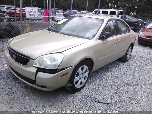 KNAGE123965040597 - 2006 KIA OPTIMA LX/EX GOLD photo 2