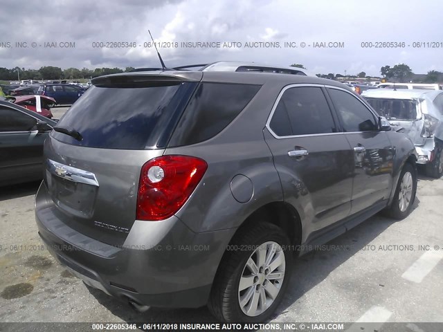 2CNFLFEY7A6307107 - 2010 CHEVROLET EQUINOX LTZ TAN photo 4