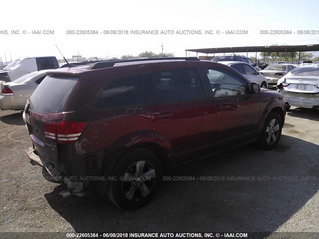 3D4PG5FV9AT169015 - 2010 DODGE JOURNEY SXT RED photo 4