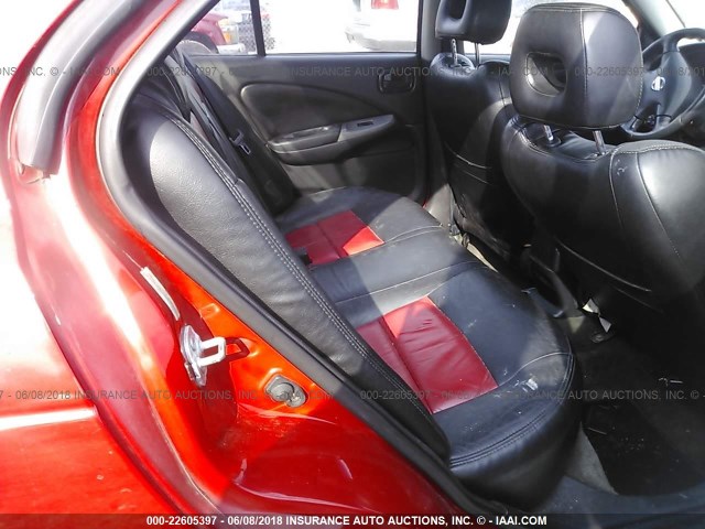 3N1AB51DX2L705989 - 2002 NISSAN SENTRA SE-R SPEC V RED photo 8