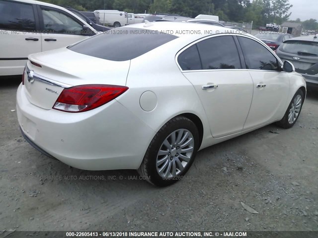 2G4GS5EK8C9132316 - 2012 BUICK REGAL PREMIUM WHITE photo 4