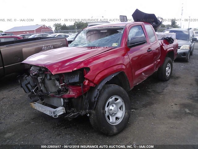 5TFSX5EN3HX053218 - 2017 TOYOTA TACOMA ACCESS CAB/SR/SR5 RED photo 2