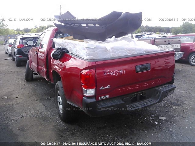 5TFSX5EN3HX053218 - 2017 TOYOTA TACOMA ACCESS CAB/SR/SR5 წითელი ფოტო 3