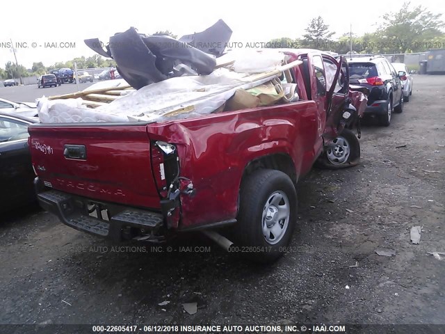 5TFSX5EN3HX053218 - 2017 TOYOTA TACOMA ACCESS CAB/SR/SR5 წითელი ფოტო 4