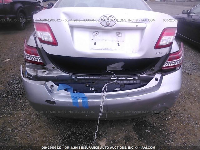 4T1BF3EK1AU116249 - 2010 TOYOTA CAMRY SE/LE/XLE 银色 照片 6