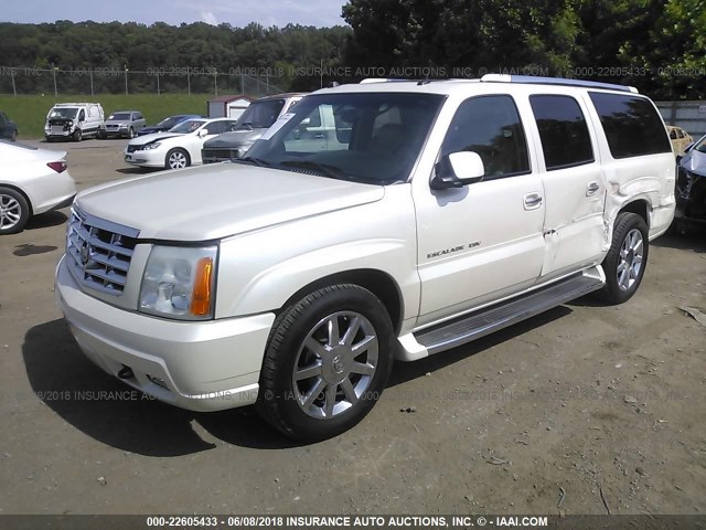 3GYFK66N74G337464 - 2004 CADILLAC ESCALADE ESV WHITE photo 2