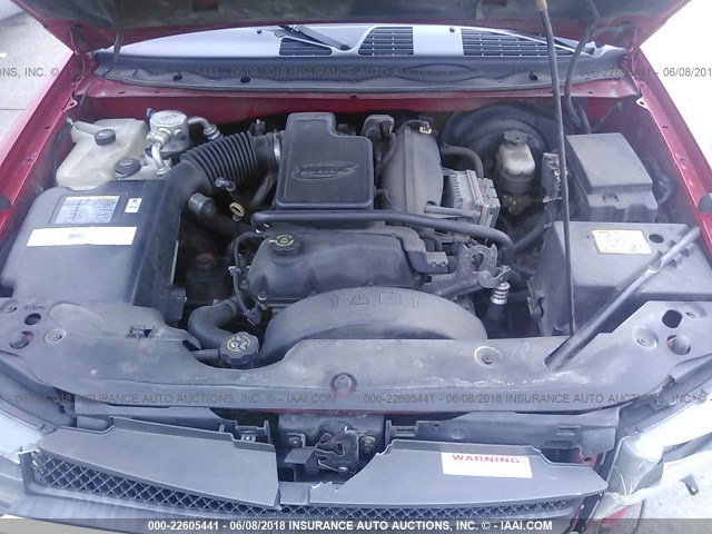 1GNDT13S822121255 - 2002 CHEVROLET TRAILBLAZER  RED photo 10