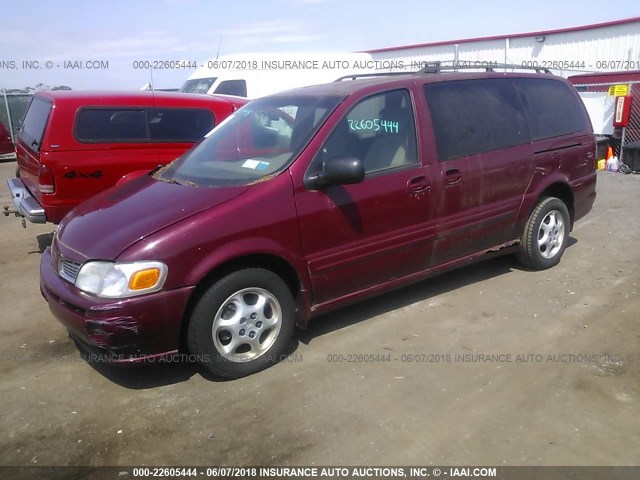 1GHDX03E04D215794 - 2004 OLDSMOBILE SILHOUETTE RED photo 2