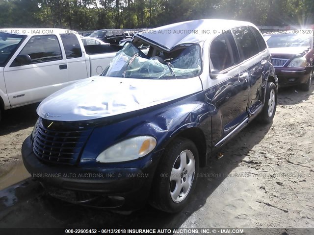 3C4FY58B62T363415 - 2002 CHRYSLER PT CRUISER TOURING BLUE photo 2