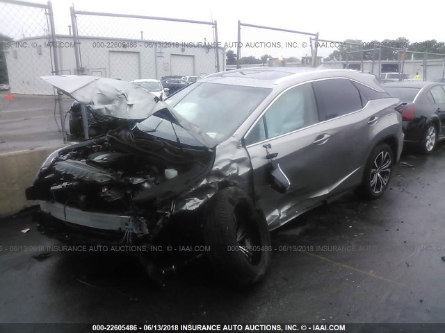 2T2BZMCAXHC128169 - 2017 LEXUS RX 350/BASE/F SPORT SILVER photo 2