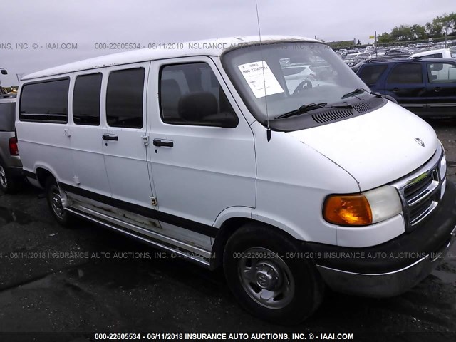 2B4JB25Y0XK511691 - 1999 DODGE RAM WAGON B2500 WHITE photo 1