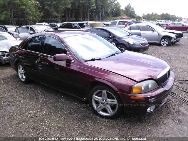 1LNHM87A82Y698443 - 2002 LINCOLN LS Tünd qırmızı foto 1
