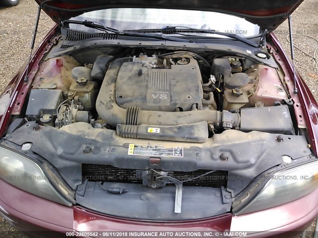 1LNHM87A82Y698443 - 2002 LINCOLN LS Tünd qırmızı foto 10