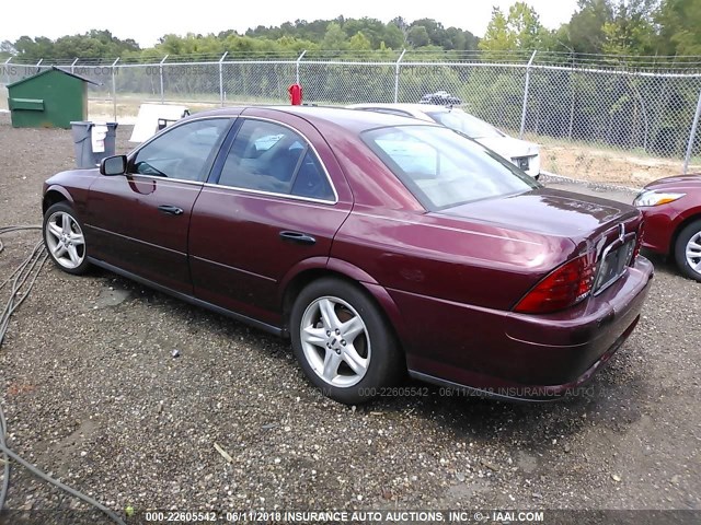 1LNHM87A82Y698443 - 2002 LINCOLN LS Tünd qırmızı foto 3
