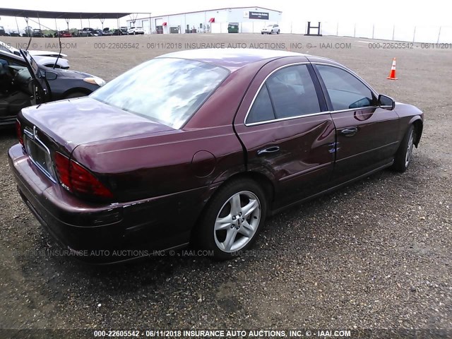 1LNHM87A82Y698443 - 2002 LINCOLN LS Tünd qırmızı foto 4