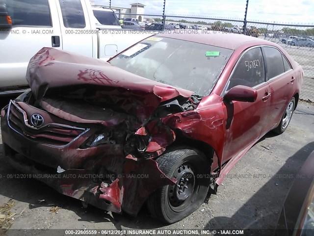 4T1BF3EK1AU567827 - 2010 TOYOTA CAMRY SE/LE/XLE 红色 照片 2