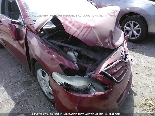4T1BF3EK1AU567827 - 2010 TOYOTA CAMRY SE/LE/XLE 红色 照片 6