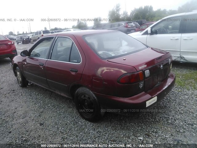 1N4AB41D4WC754023 - 1998 NISSAN SENTRA E/XE/GXE/GLE RED photo 3