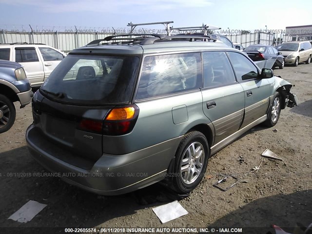 4S3BH675X37646437 - 2003 SUBARU LEGACY OUTBACK AWP 绿色 照片 4