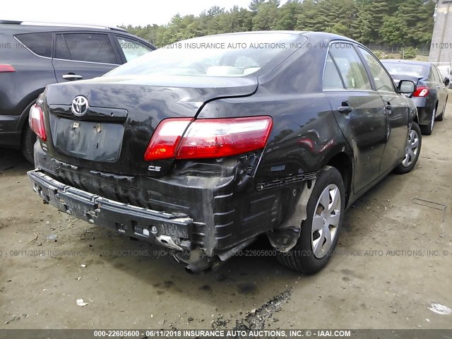 4T1BE46K57U043712 - 2007 TOYOTA CAMRY NEW GENERAT CE/LE/XLE/SE BLACK photo 4