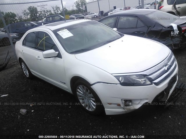 3FADP0L39AR121541 - 2010 FORD FUSION HYBRID WHITE photo 1