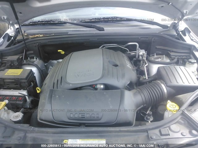 1C4SDJDT8DC540711 - 2013 DODGE DURANGO CREW SILVER photo 10