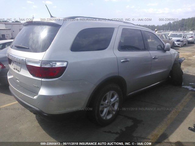 1C4SDJDT8DC540711 - 2013 DODGE DURANGO CREW SILVER photo 4