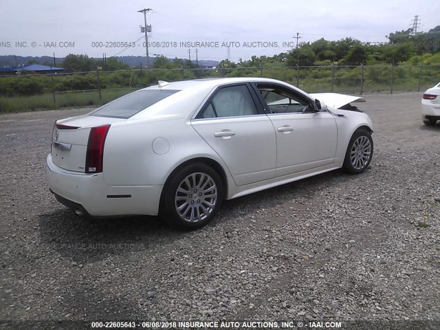 1G6DS5E35C0124851 - 2012 CADILLAC CTS PREMIUM COLLECTION WHITE photo 4