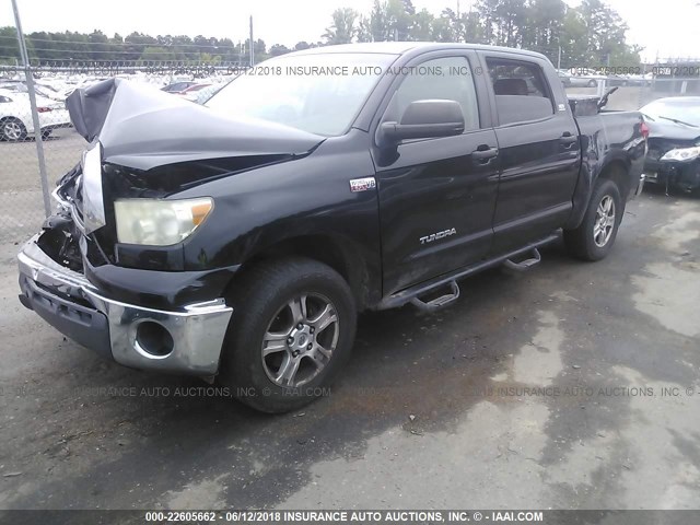 5TFEV54138X047629 - 2008 TOYOTA TUNDRA CREWMAX/CREWMAX SR5 BLACK photo 2