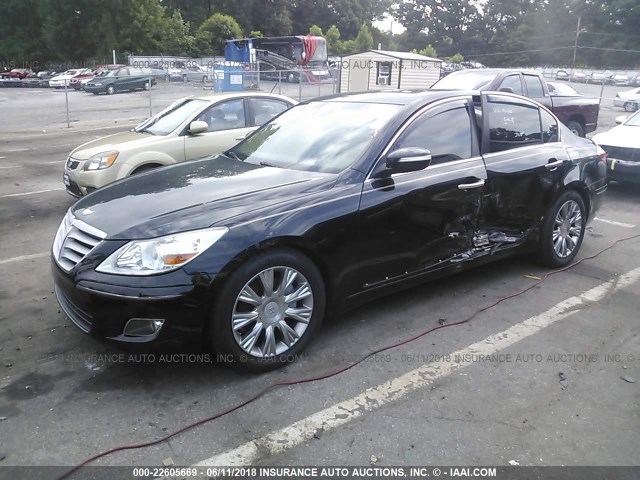 KMHGC4DE6BU141228 - 2011 HYUNDAI GENESIS 3.8L BLACK photo 2