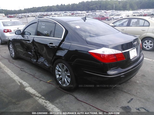 KMHGC4DE6BU141228 - 2011 HYUNDAI GENESIS 3.8L BLACK photo 3