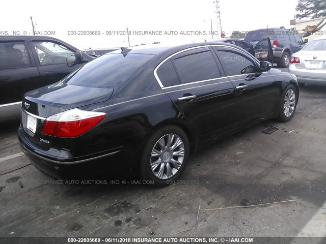 KMHGC4DE6BU141228 - 2011 HYUNDAI GENESIS 3.8L BLACK photo 4