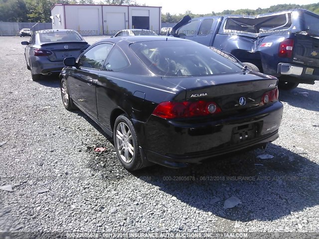 JH4DC54876S019145 - 2006 ACURA RSX BLACK photo 3