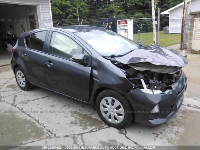 JTDKDTB3XD1536248 - 2013 TOYOTA PRIUS C GRAY photo 1