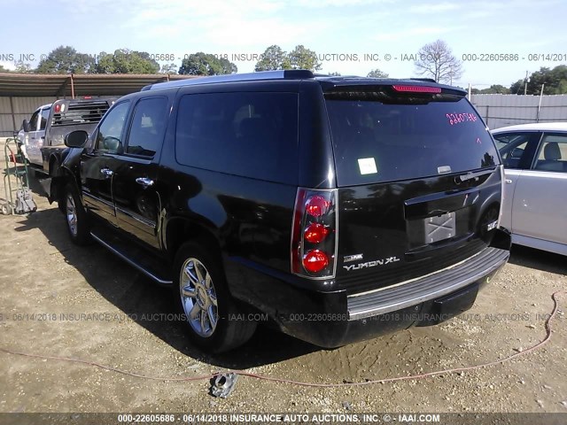 1GKFC06269R290753 - 2009 GMC YUKON XL DENALI BLACK photo 3