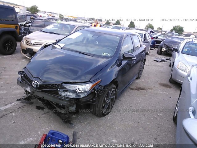 JTNKARJE9HJ527329 - 2017 TOYOTA COROLLA IM BLACK photo 2